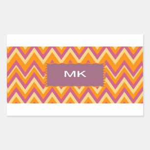Sticker Rectangulaire Aztec Tribal ZigZag