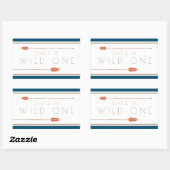 Sticker Rectangulaire Aztec Wild One | Premier anniversaire (Feuille)