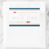 Sticker Rectangulaire Aztec Wild One | Premier anniversaire (Sac)