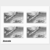 Sticker Rectangulaire (B-17) Forteresse volant (Feuille)