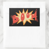 STICKER RECTANGULAIRE B O O M (Sac)