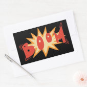STICKER RECTANGULAIRE B O O M (Enveloppe)