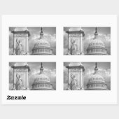 Sticker Rectangulaire B&W Washington DC (Feuille)