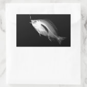 Sticker Rectangulaire B&W X-Ray Fish Bones (Sac)
