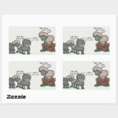 Sticker Rectangulaire Baa, Baa, Baa (Feuille)