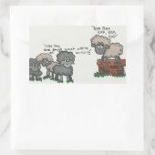 Sticker Rectangulaire Baa, Baa, Baa (Sac)