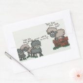 Sticker Rectangulaire Baa, Baa, Baa (Enveloppe)