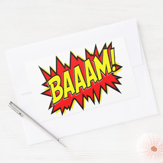 STICKER RECTANGULAIRE BAAAM ! (Enveloppe)