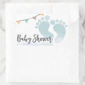 Sticker Rectangulaire Baby shower (Sac)