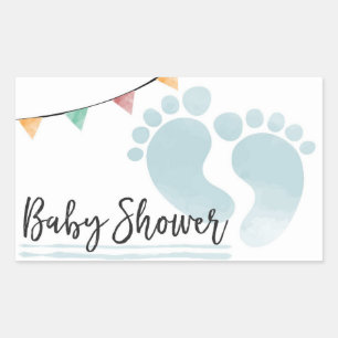 Sticker Rectangulaire Baby shower