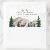 Sticker Rectangulaire Baby shower des cerfs (Sac)