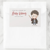 Sticker Rectangulaire Baby shower Harry Potter simple (Sac)