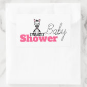 Sticker Rectangulaire Baby Zebra, Baby shower (Sac)