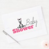Sticker Rectangulaire Baby Zebra, Baby shower (Enveloppe)