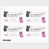 Sticker Rectangulaire Bachelorette Pas Regret Kit de récupération (Feuille)