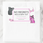 Sticker Rectangulaire Bachelorette Pas Regret Kit de récupération (Sac)