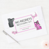 Sticker Rectangulaire Bachelorette Pas Regret Kit de récupération (Enveloppe)