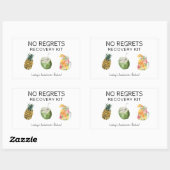 Sticker Rectangulaire Bachelorette Pas Regret Kit de récupération (Feuille)
