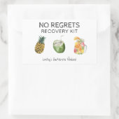 Sticker Rectangulaire Bachelorette Pas Regret Kit de récupération (Sac)