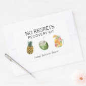 Sticker Rectangulaire Bachelorette Pas Regret Kit de récupération (Enveloppe)