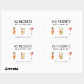 Sticker Rectangulaire Bachelorette Pas Regret Kit de récupération (Feuille)