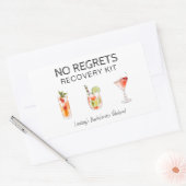 Sticker Rectangulaire Bachelorette Pas Regret Kit de récupération (Enveloppe)