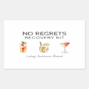 Sticker Rectangulaire Bachelorette Pas Regret Kit de récupération