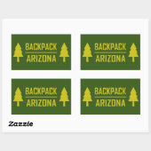 Sticker Rectangulaire Backpack Arizona (Feuille)