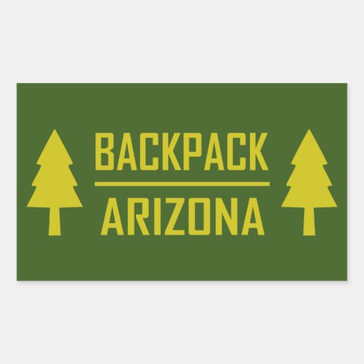 Sticker Rectangulaire Backpack Arizona (Devant)