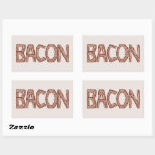 Sticker Rectangulaire Bacon (Feuille)