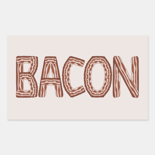 Sticker Rectangulaire Bacon (Devant)