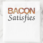 Sticker Rectangulaire Bacon satisfait (Sac)