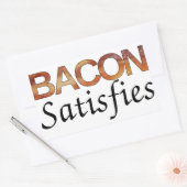 Sticker Rectangulaire Bacon satisfait (Enveloppe)