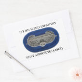 STICKER RECTANGULAIRE BADGE D'ASSAUT AÉRIEN SUR BÂTIMENTS OVAUX D'INFANT (Enveloppe)