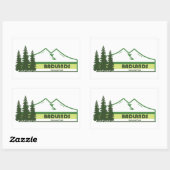 Sticker Rectangulaire Badlands National Park Green Stripes (Feuille)