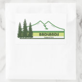 Sticker Rectangulaire Badlands National Park Green Stripes (Sac)