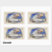 Sticker Rectangulaire Bague de liberté Eagle-Let (Feuille)