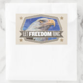 Sticker Rectangulaire Bague de liberté Eagle-Let (Sac)