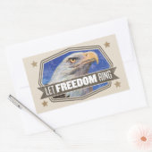Sticker Rectangulaire Bague de liberté Eagle-Let (Enveloppe)