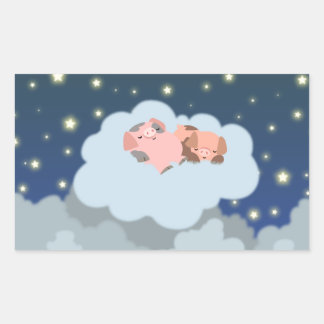 Sticker Rectangulaire Baguette à pinces à épiler en caricature