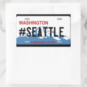 Sticker Rectangulaire Baguette de licence Washington Seattle (Sac)