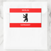 Sticker Rectangulaire Baguette du drapeau de Berlin Allemagne (Sac)