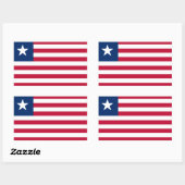 Sticker Rectangulaire Baguette du drapeau libérien (Feuille)