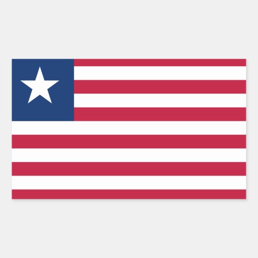 Sticker Rectangulaire Baguette du drapeau libérien (Devant)