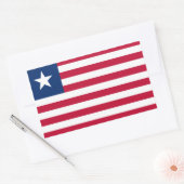 Sticker Rectangulaire Baguette du drapeau libérien (Enveloppe)