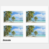 Sticker Rectangulaire Baguette rectangulaire de plage de sable blanc de  (Feuille)