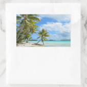 Sticker Rectangulaire Baguette rectangulaire de plage de sable blanc de  (Sac)