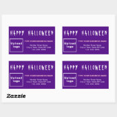 Sticker Rectangulaire Baguette rectangulaire violet Halloween d'affaires (Feuille)
