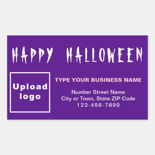Sticker Rectangulaire Baguette rectangulaire violet Halloween d'affaires (Devant)