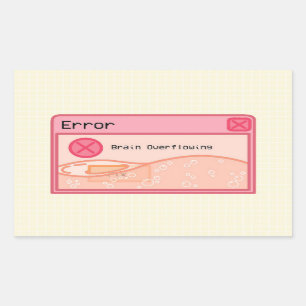 Sticker Rectangulaire Baguette rose pastel esthétique mignonne (message 